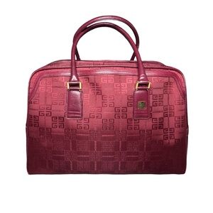 GIVENCHY rare bag in Bordeaux leather and Canvas
